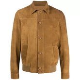 Suede Mens Brown Shirt Jacket